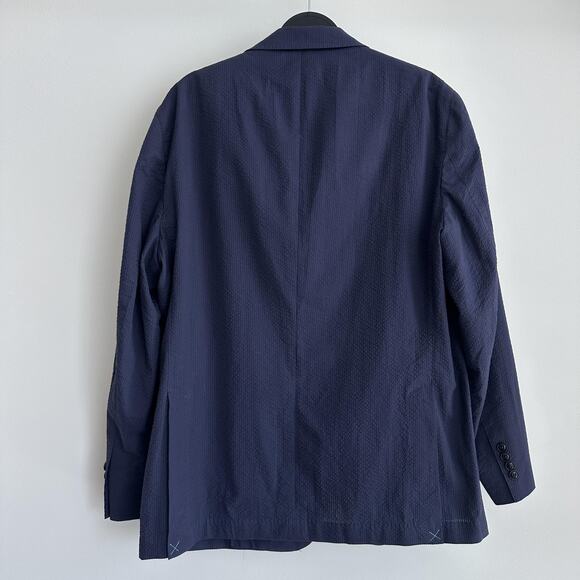 Peter Millar Blazer 44 Navy Crown Crafted Seersucker Sport Coat Jacket Unstructu - Picture 5 of 13